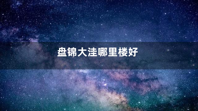 盘锦大洼哪里楼好