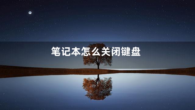 笔记本怎么关闭键盘