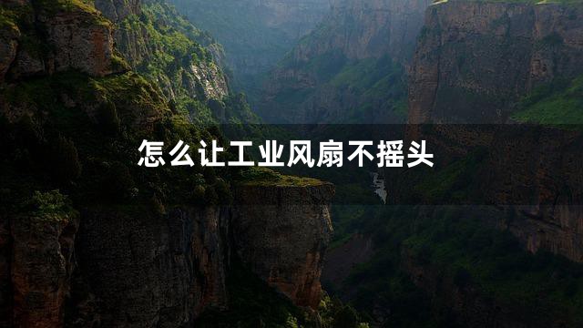 怎么让工业风扇不摇头
