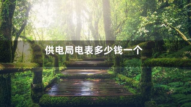 供电局电表多少钱一个