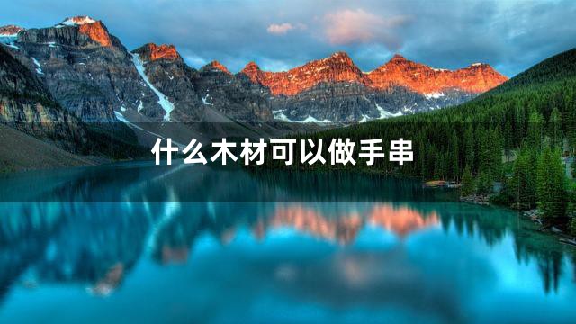 什么木材可以做手串