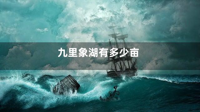 九里象湖有多少亩