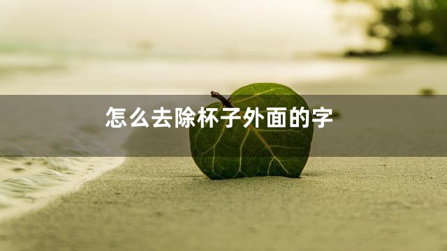怎么去除杯子外面的字