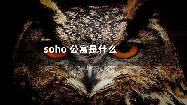 soho 公寓是什么