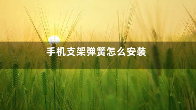 手机支架弹簧怎么安装