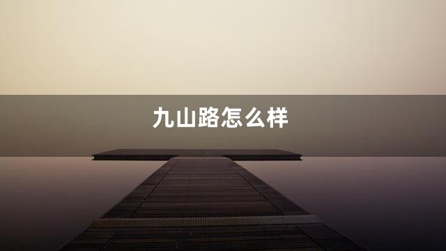 九山路怎么样