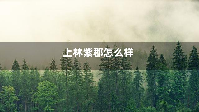 上林紫郡怎么样