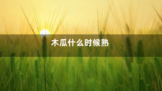 木瓜什么时候熟