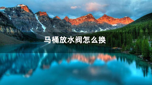 马桶放水阀怎么换