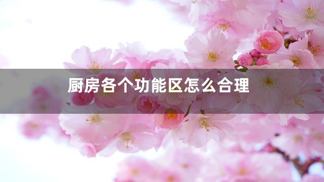 厨房各个功能区怎么合理