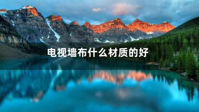 电视墙布什么材质的好