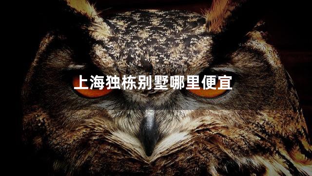 上海独栋别墅哪里便宜