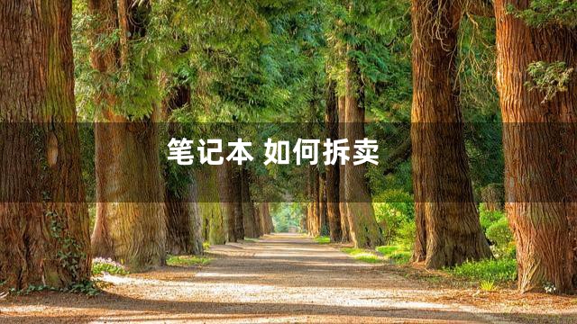 笔记本 如何拆卖