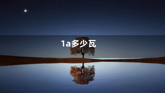 1a多少瓦
