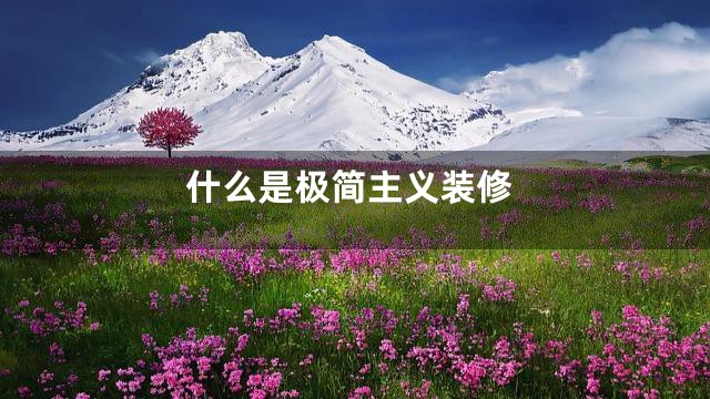 什么是极简主义装修