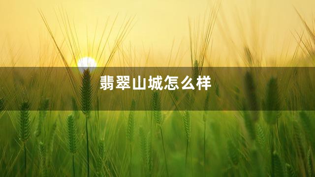 翡翠山城怎么样