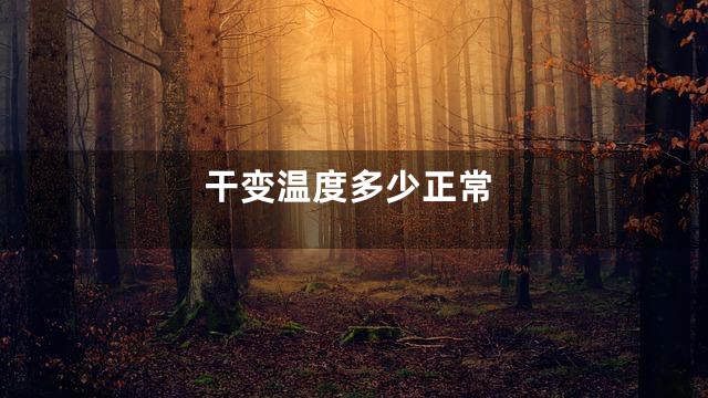 干变温度多少正常