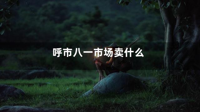 呼市八一市场卖什么