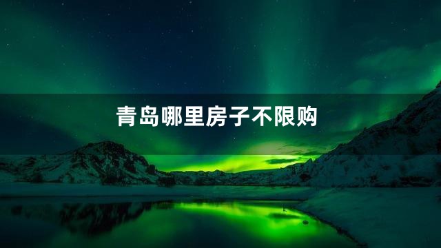 青岛哪里房子不限购