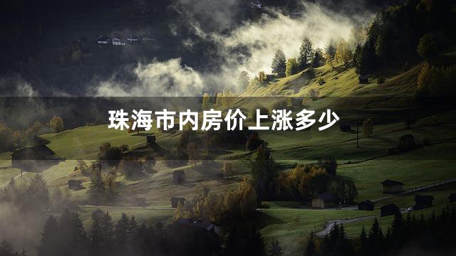 珠海市内房价上涨多少