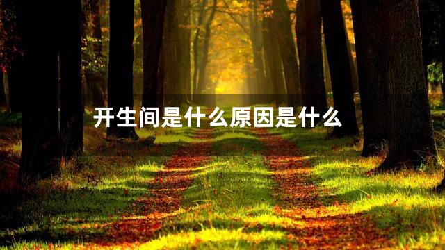 开生间是什么原因是什么