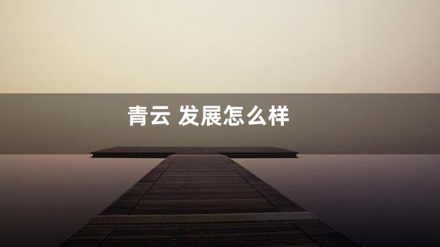 青云 发展怎么样