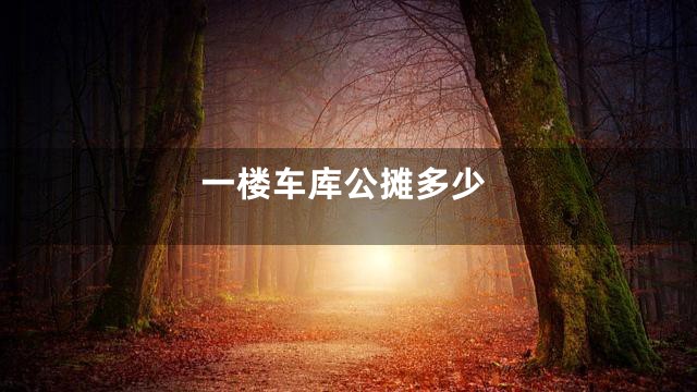 一楼车库公摊多少