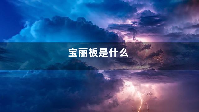 宝丽板是什么