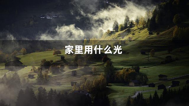 家里用什么光