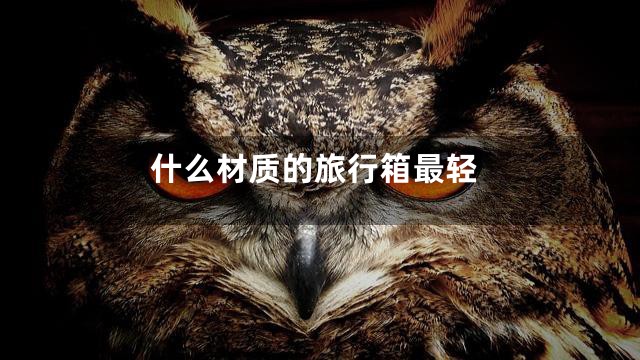 什么材质的旅行箱最轻