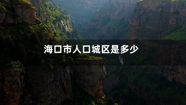 海口市人口城区是多少