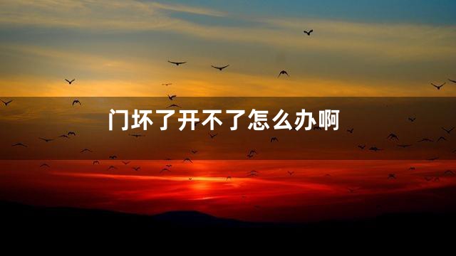 门坏了开不了怎么办啊