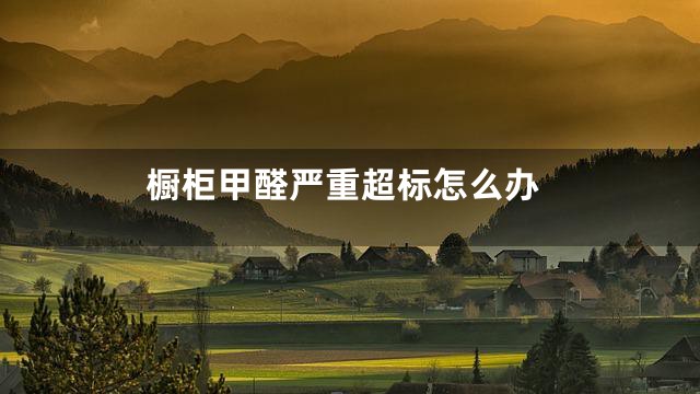 橱柜甲醛严重超标怎么办