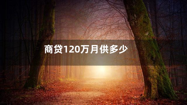 商贷120万月供多少
