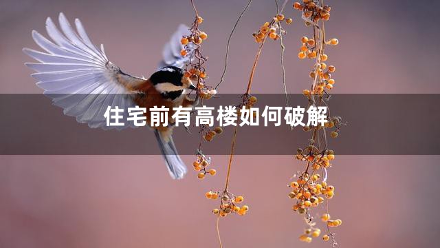 住宅前有高楼如何破解