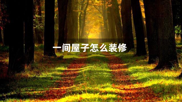 一间屋子怎么装修