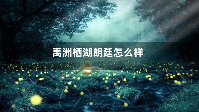 禹洲栖湖朗廷怎么样