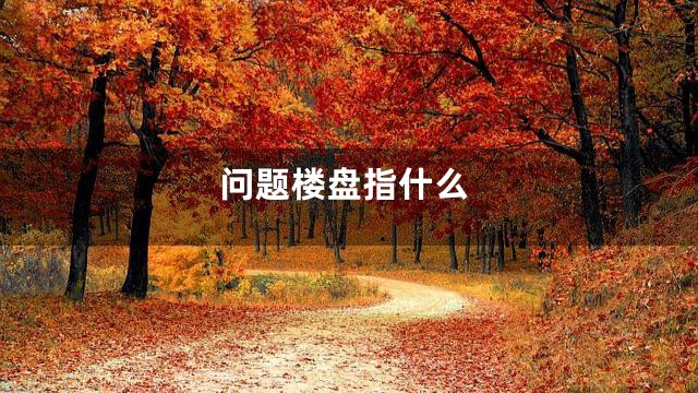 问题楼盘指什么