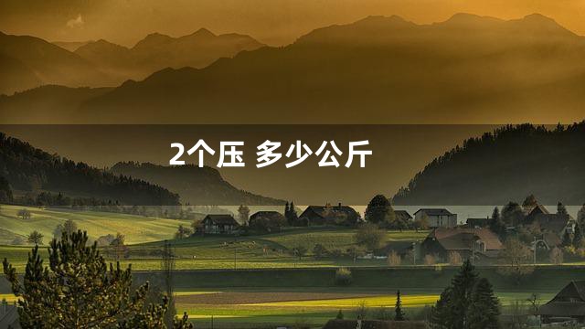 2个压 多少公斤