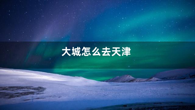 大城怎么去天津
