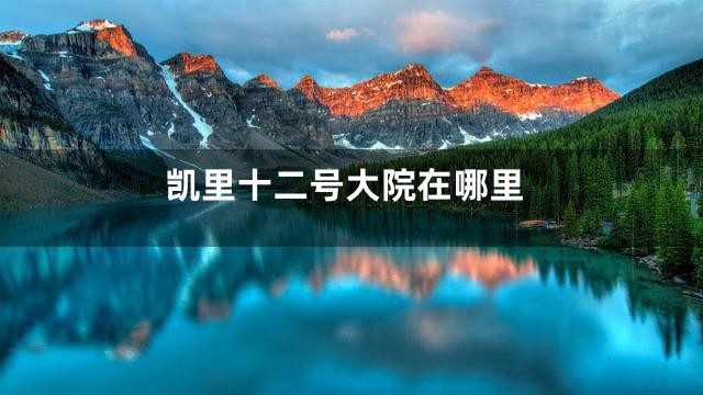 凯里十二号大院在哪里