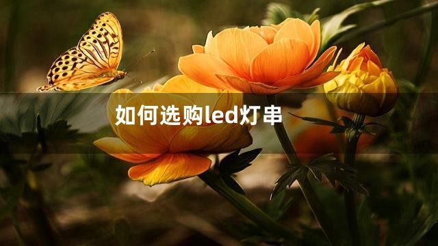 如何选购led灯串