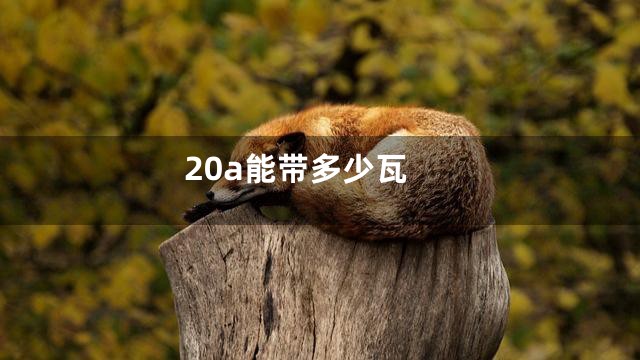 20a能带多少瓦