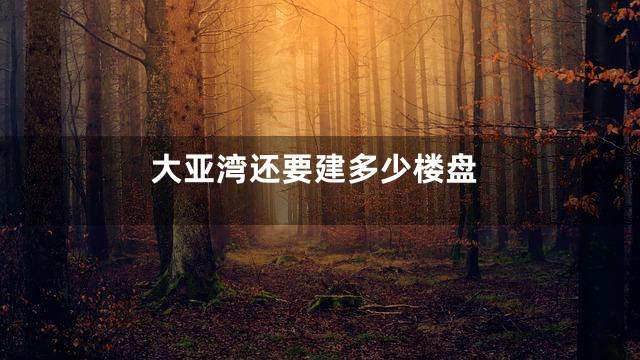 大亚湾还要建多少楼盘