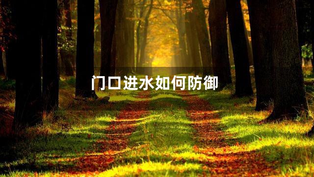 门口进水如何防御