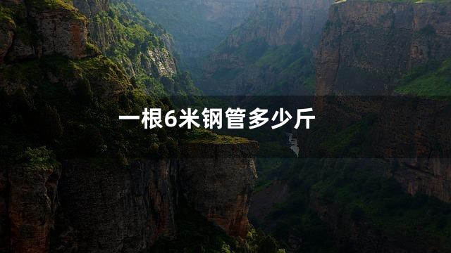 一根6米钢管多少斤