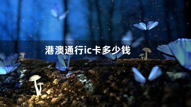 港澳通行ic卡多少钱