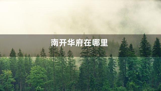 南开华府在哪里