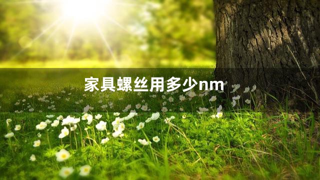 家具螺丝用多少nm