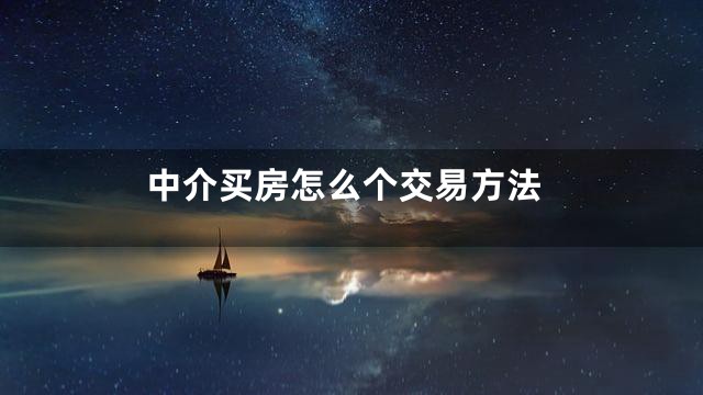 中介买房怎么个交易方法